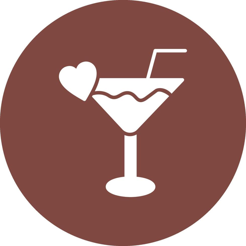 Cocktail Glyph Multi Circle Icon vector