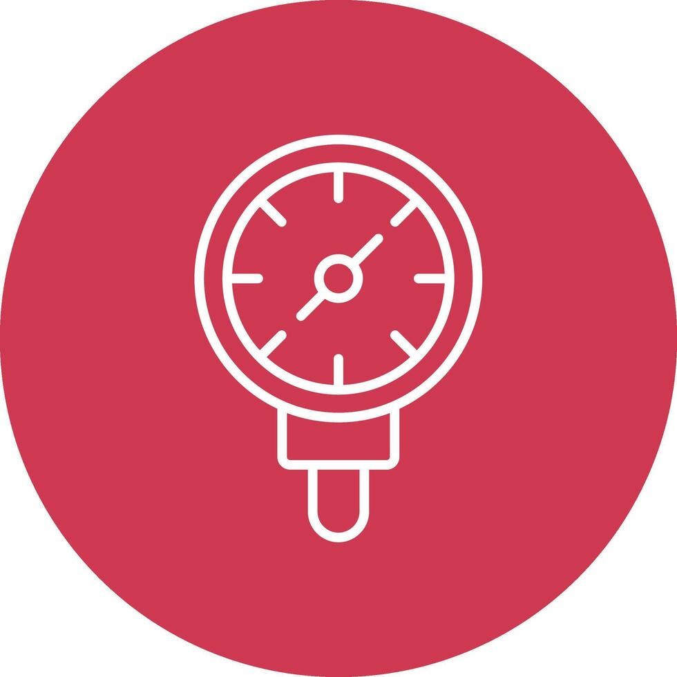 Pressure Gauge Line Multi Circle Icon vector