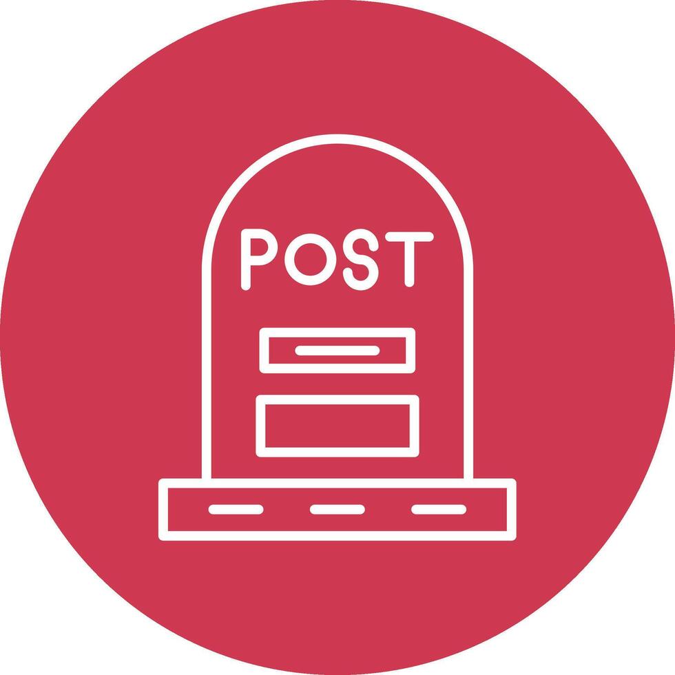 Post Line Multi Circle Icon vector