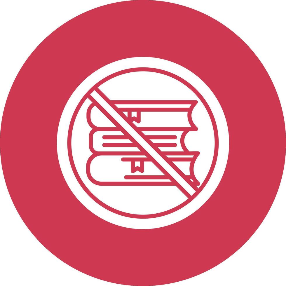 Prohibited Sign Glyph Multi Circle Icon vector