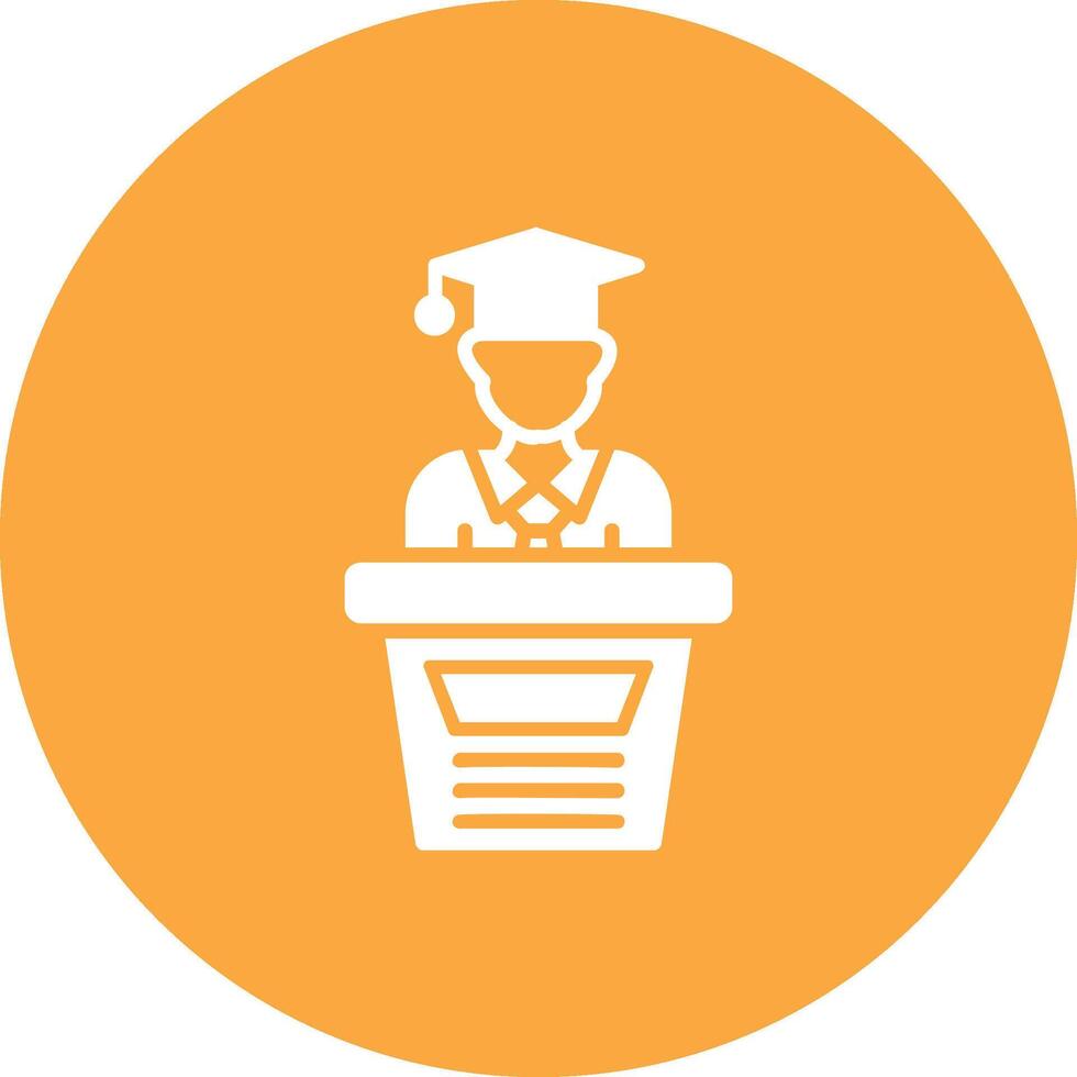 Graduation Glyph Multi Circle Icon vector