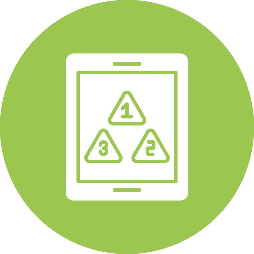 Tablet Glyph Multi Circle Icon vector