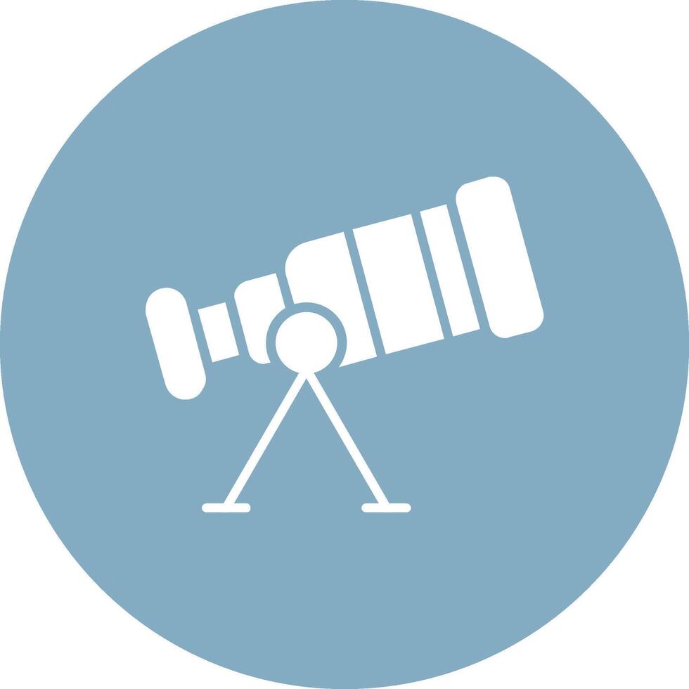 Telescope Glyph Multi Circle Icon vector
