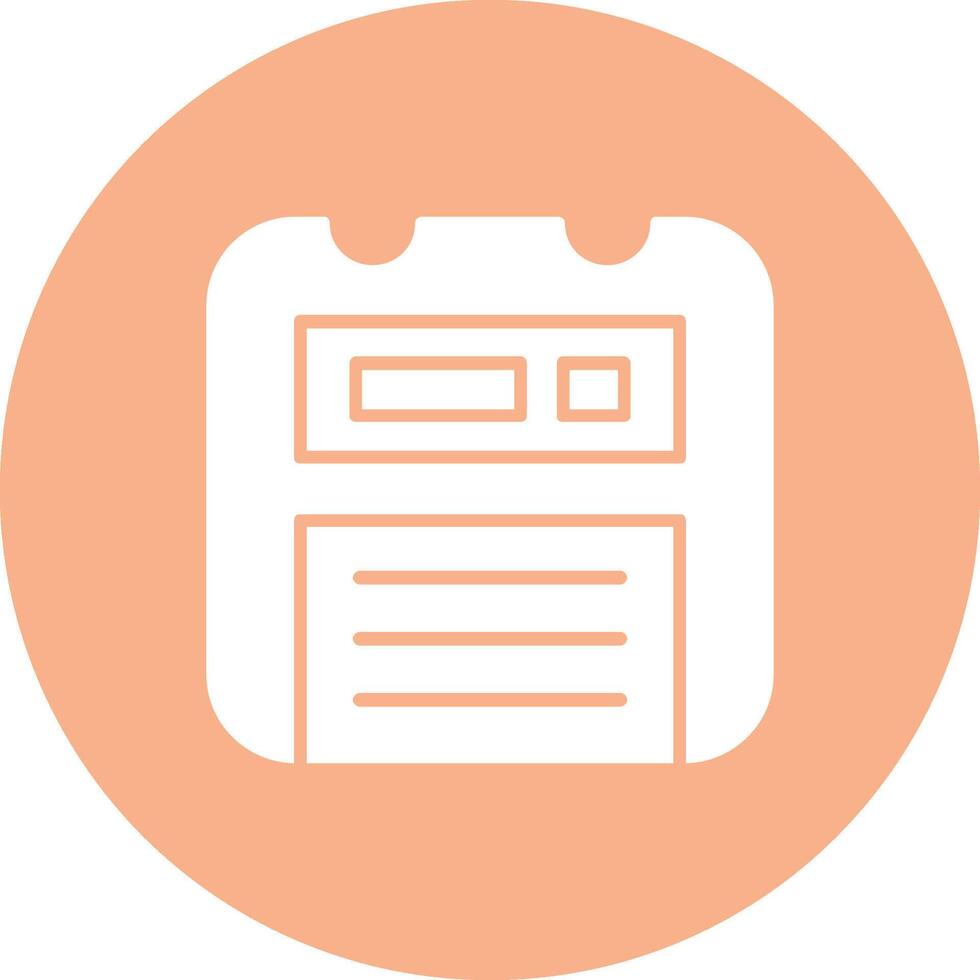 Floppy Disk Glyph Multi Circle Icon vector