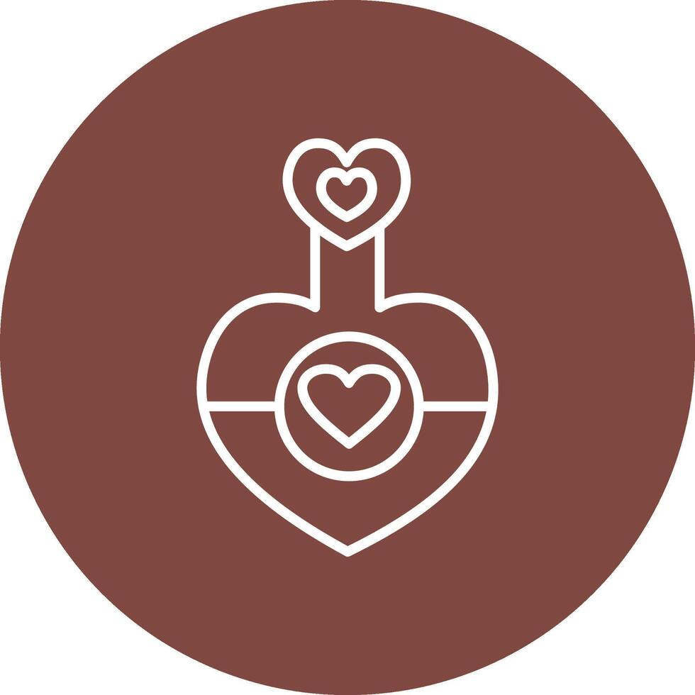 Love Potion Line Multi Circle Icon vector