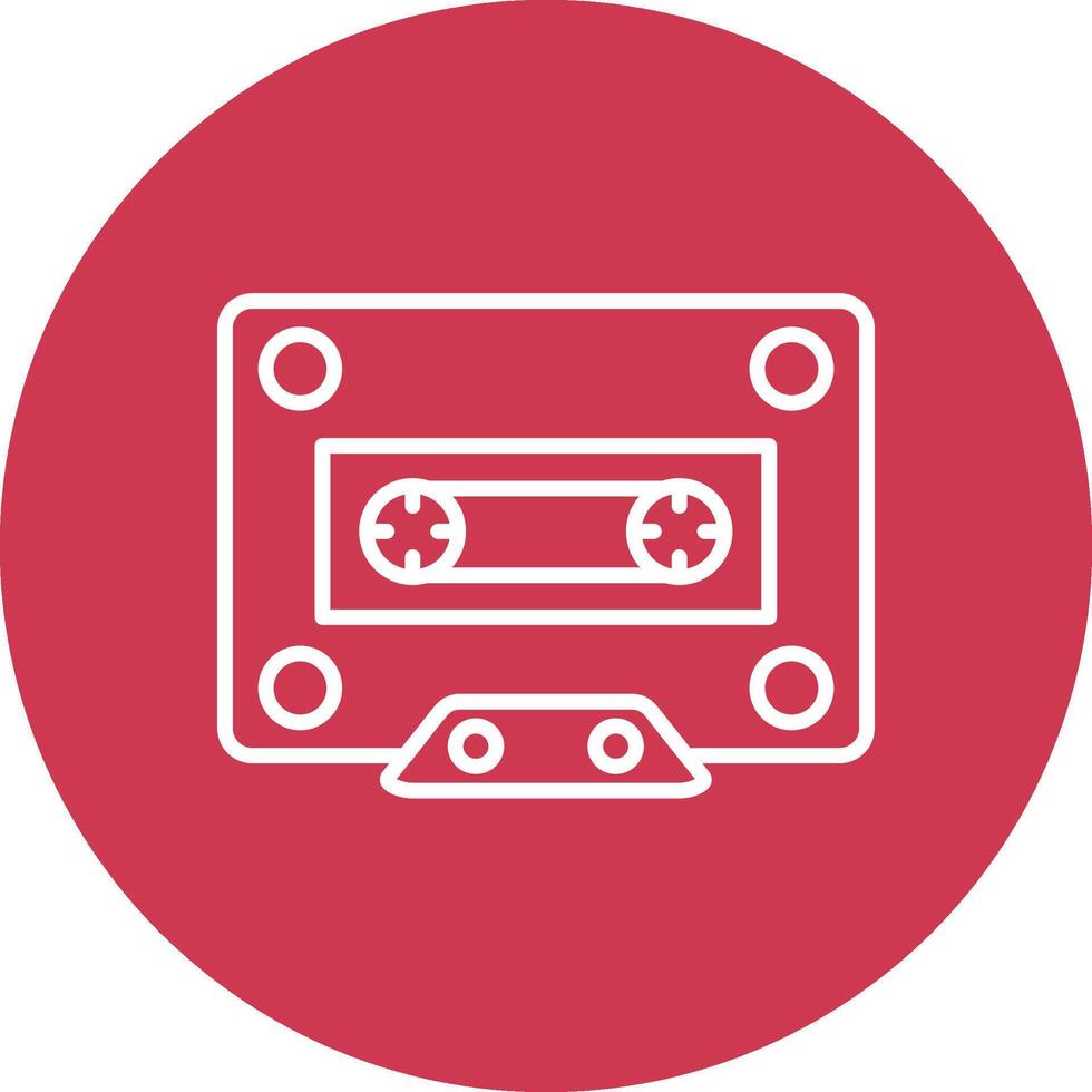 Cassette Line Multi Circle Icon vector
