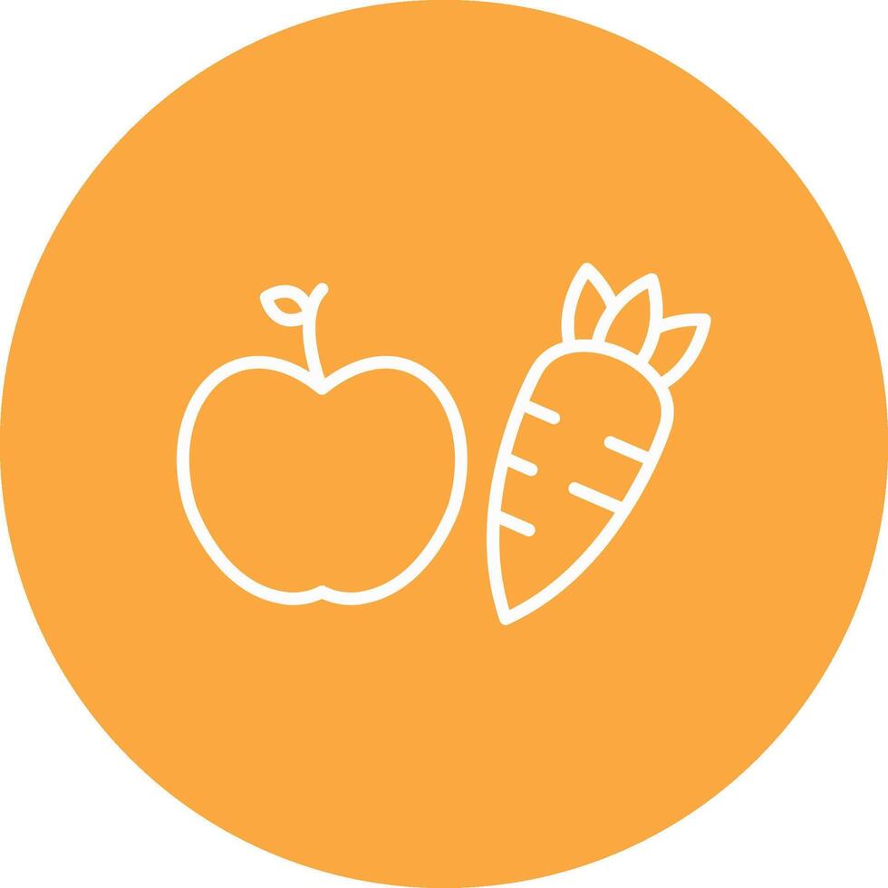 Healthy Eating Line Multi Circle Icon vector