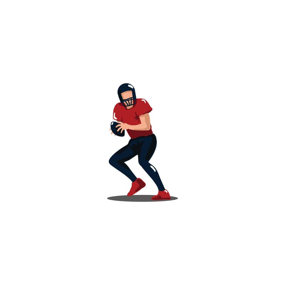 football player defending the ball illustrations - flat cartoon style vector