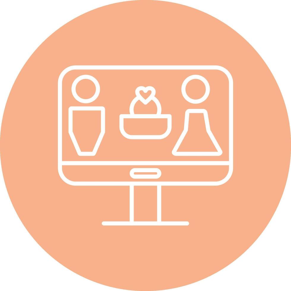couple Line Multi Circle Icon vector