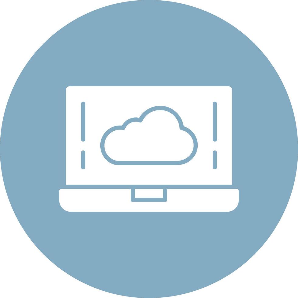 Cloud Glyph Multi Circle Icon vector