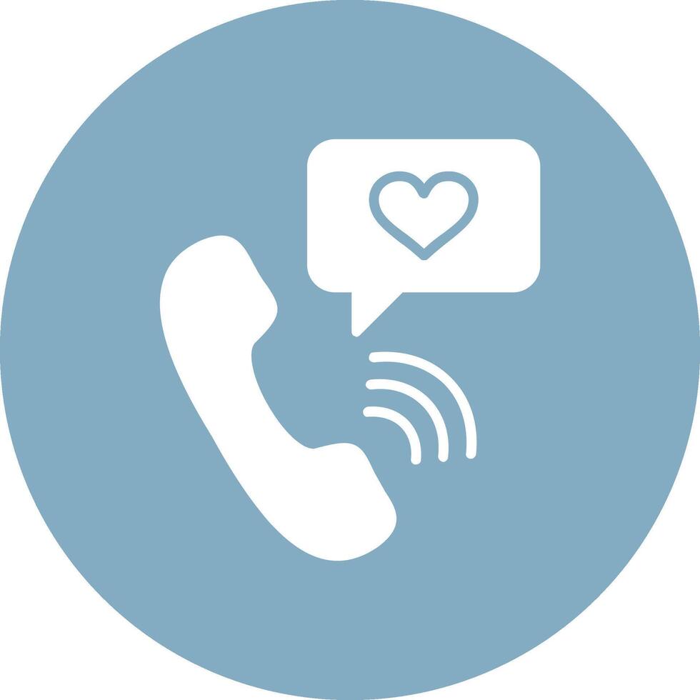 Telephone Glyph Multi Circle Icon vector