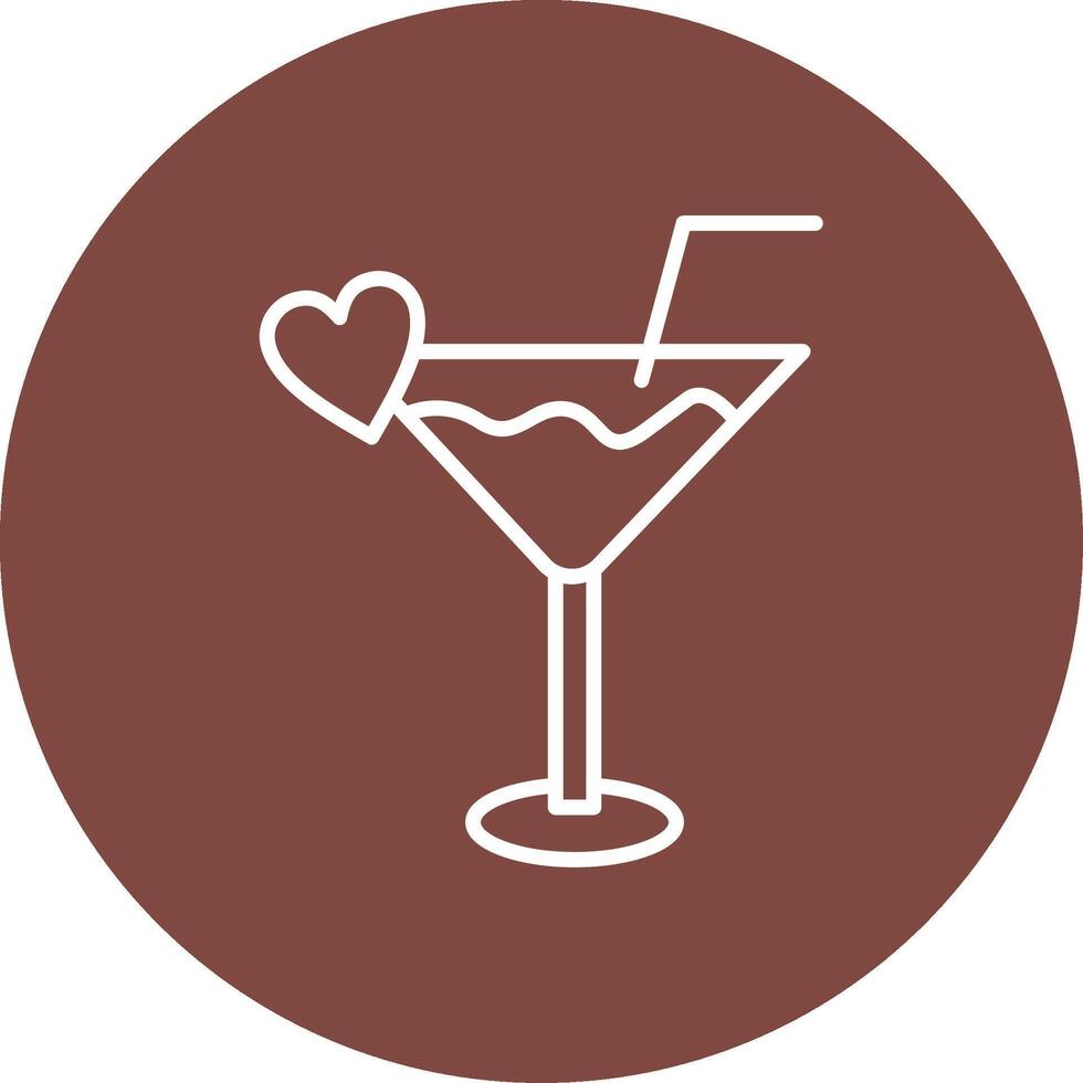 Cocktail Line Multi Circle Icon vector