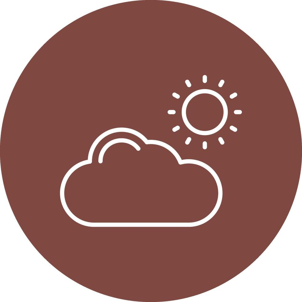 Cloud Line Multi Circle Icon vector