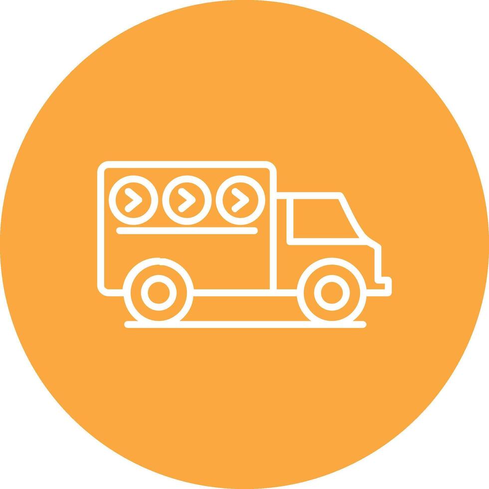 Express Delivery Line Multi Circle Icon vector