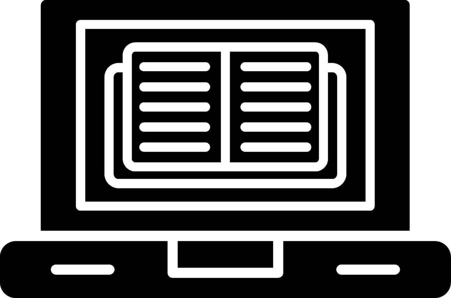 Ebook Glyph Icon vector