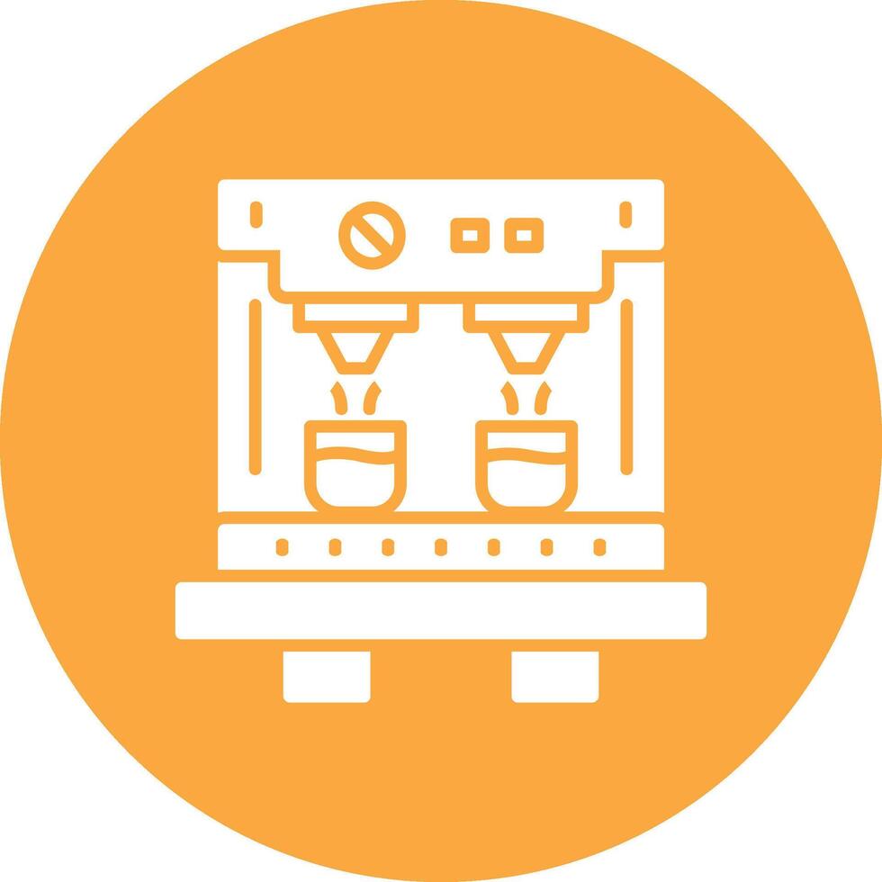 Coffee Machine Glyph Multi Circle Icon vector