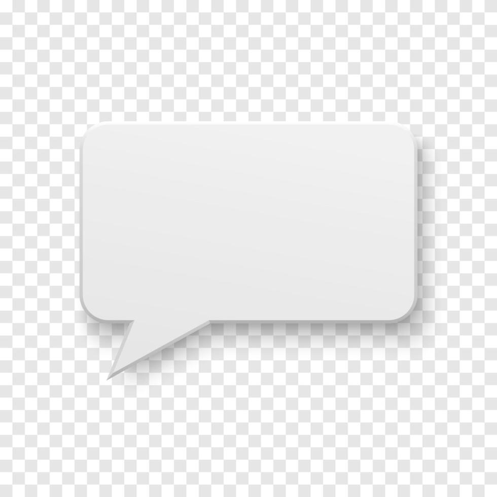 white blank paper speech bubble on background. vector