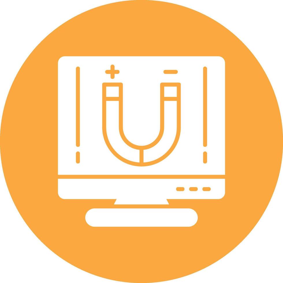 Magnet Glyph Multi Circle Icon vector