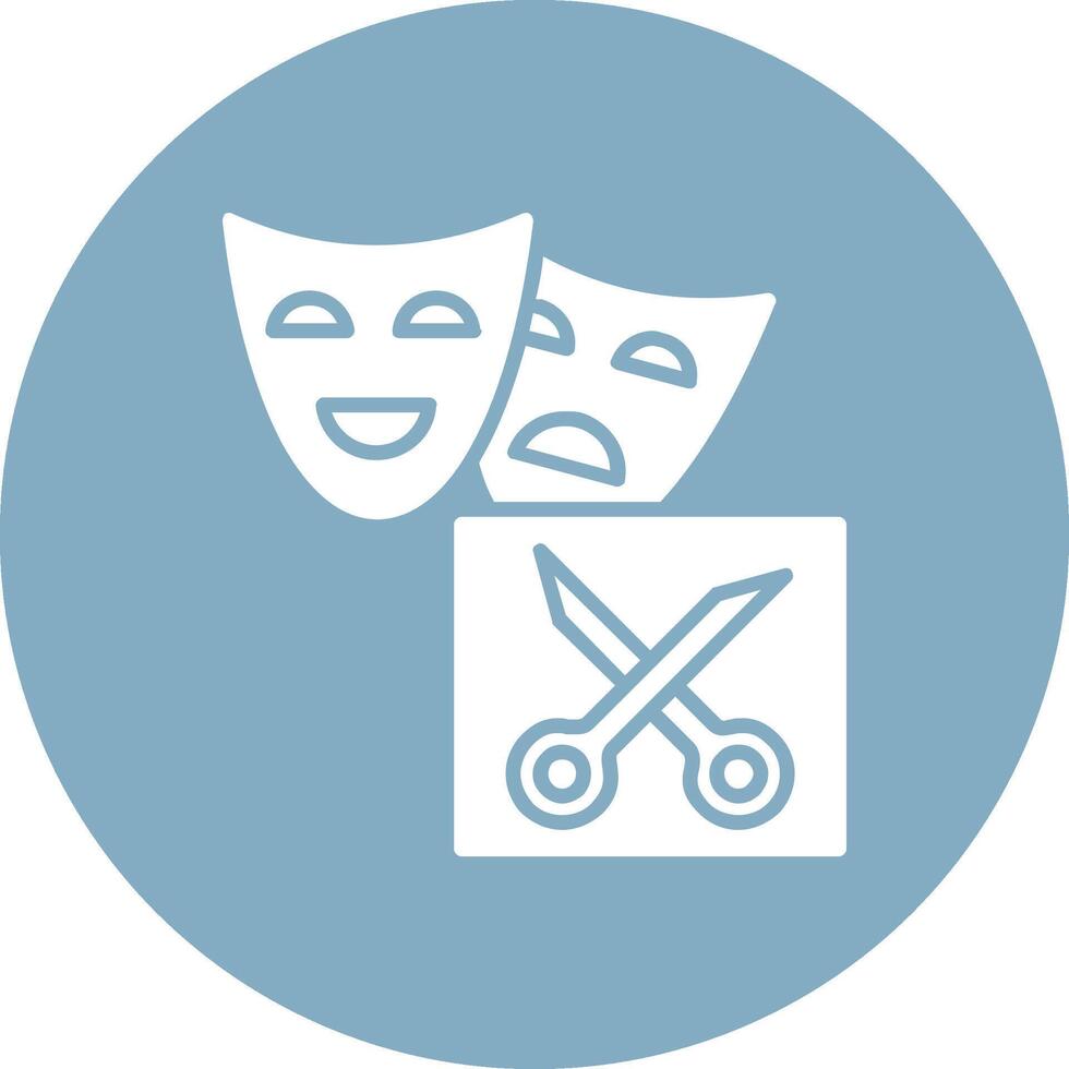 Drama Glyph Multi Circle Icon vector