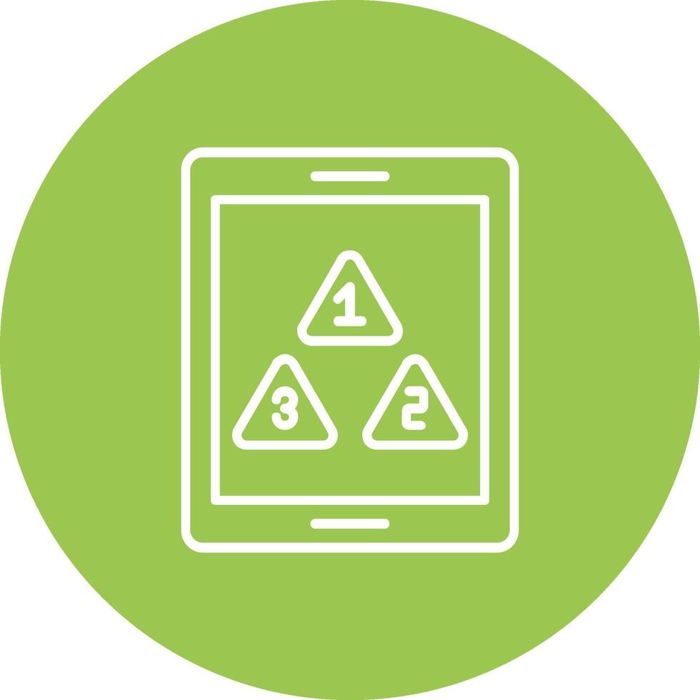 Tablet Line Multi Circle Icon vector
