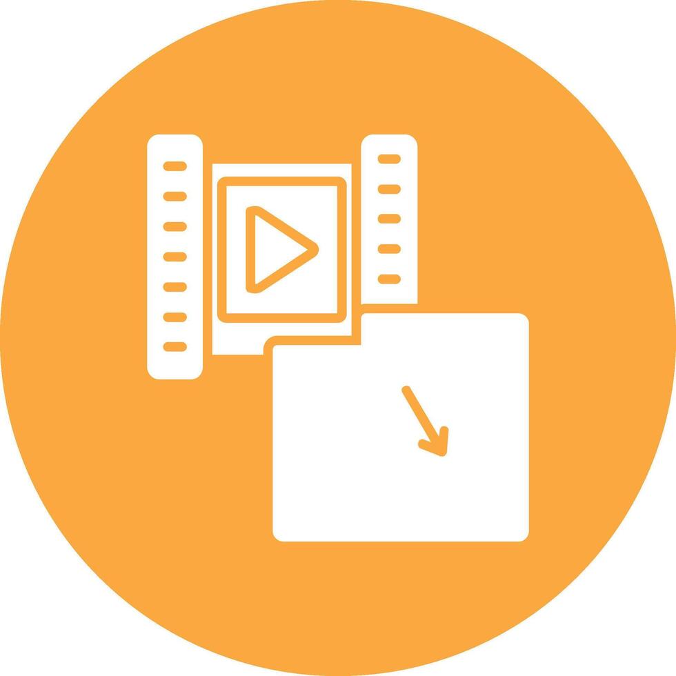 Footage Glyph Multi Circle Icon vector