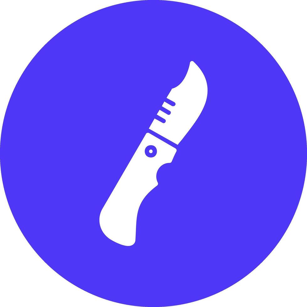 cuchillo glifo multi circulo icono vector