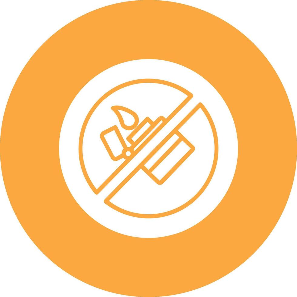 No Lighter Glyph Multi Circle Icon vector
