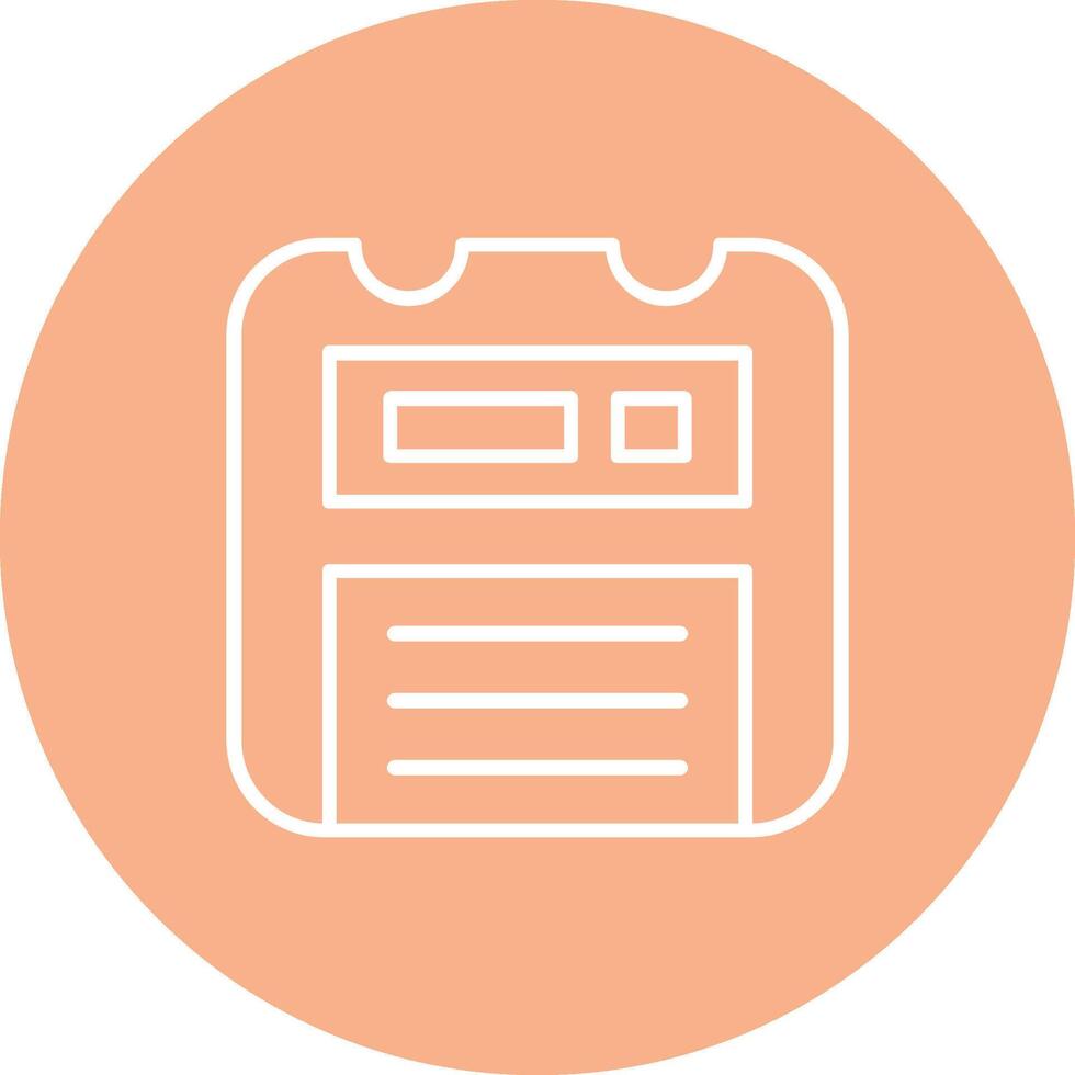 Floppy Disk Line Multi Circle Icon vector
