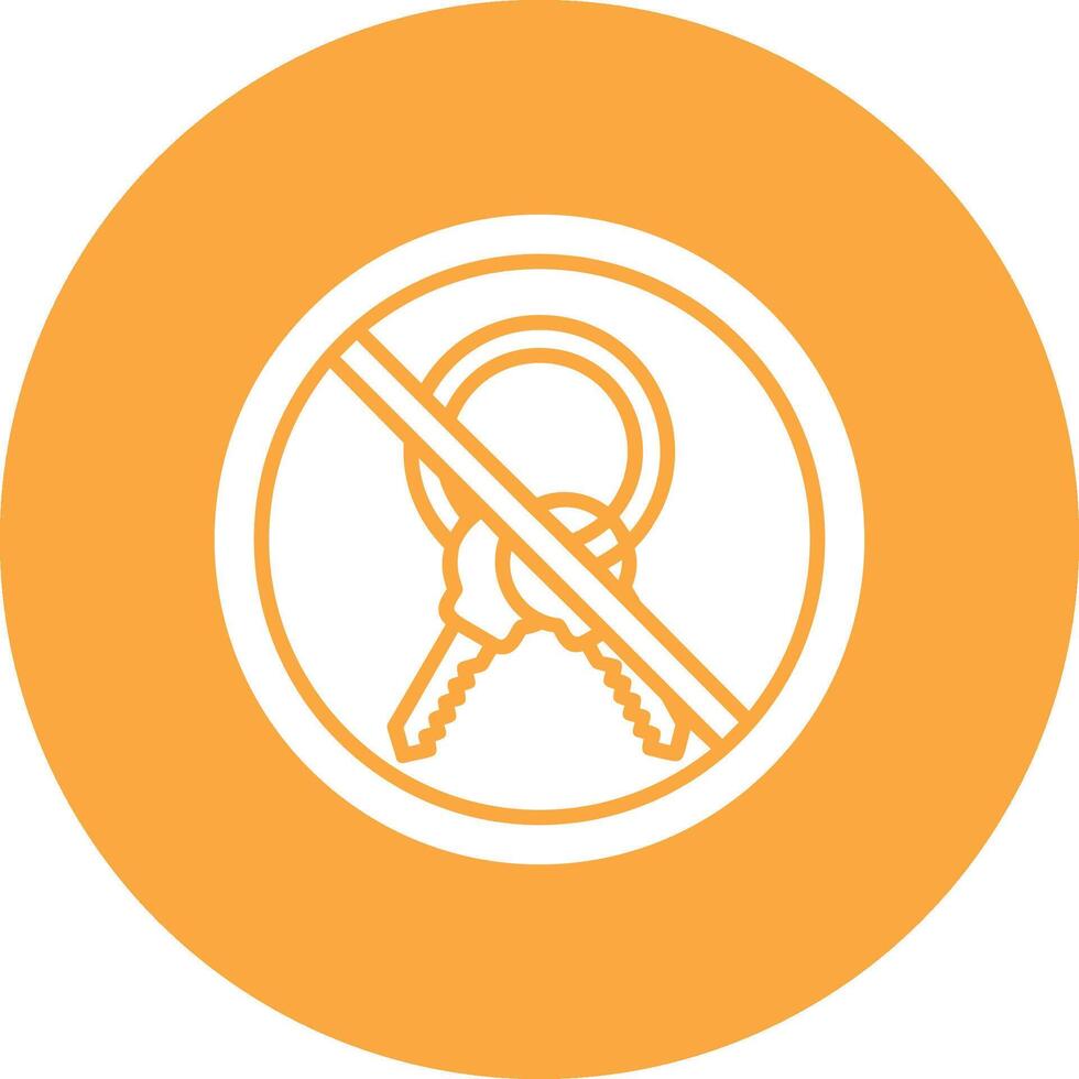 Prohibited Sign Glyph Multi Circle Icon vector