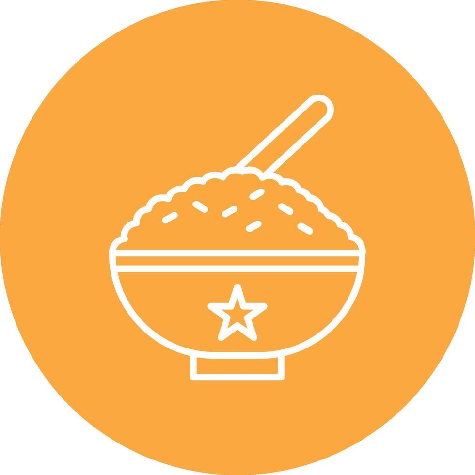 Rice Line Multi Circle Icon vector