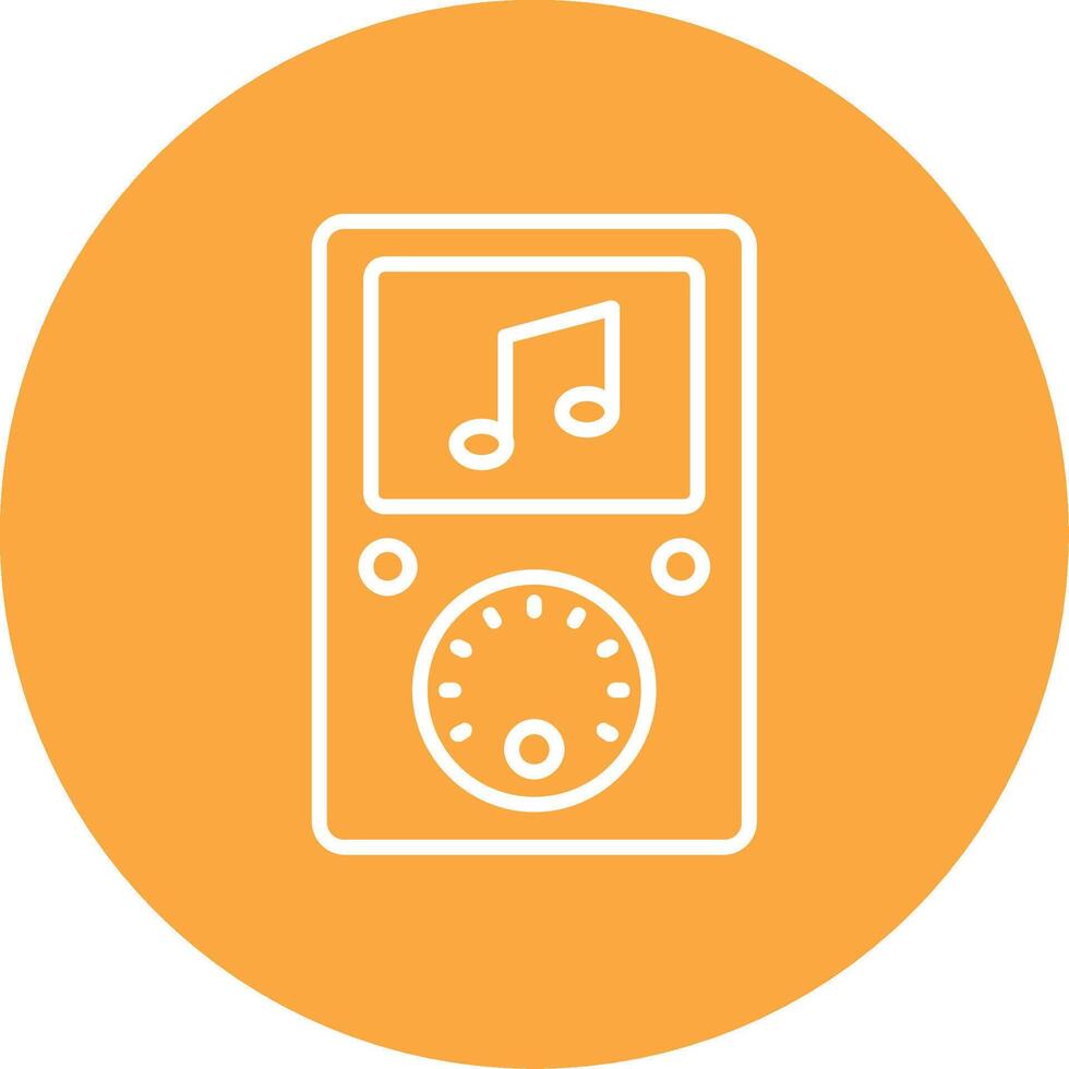 Music Player Line Multi Circle Icon vector