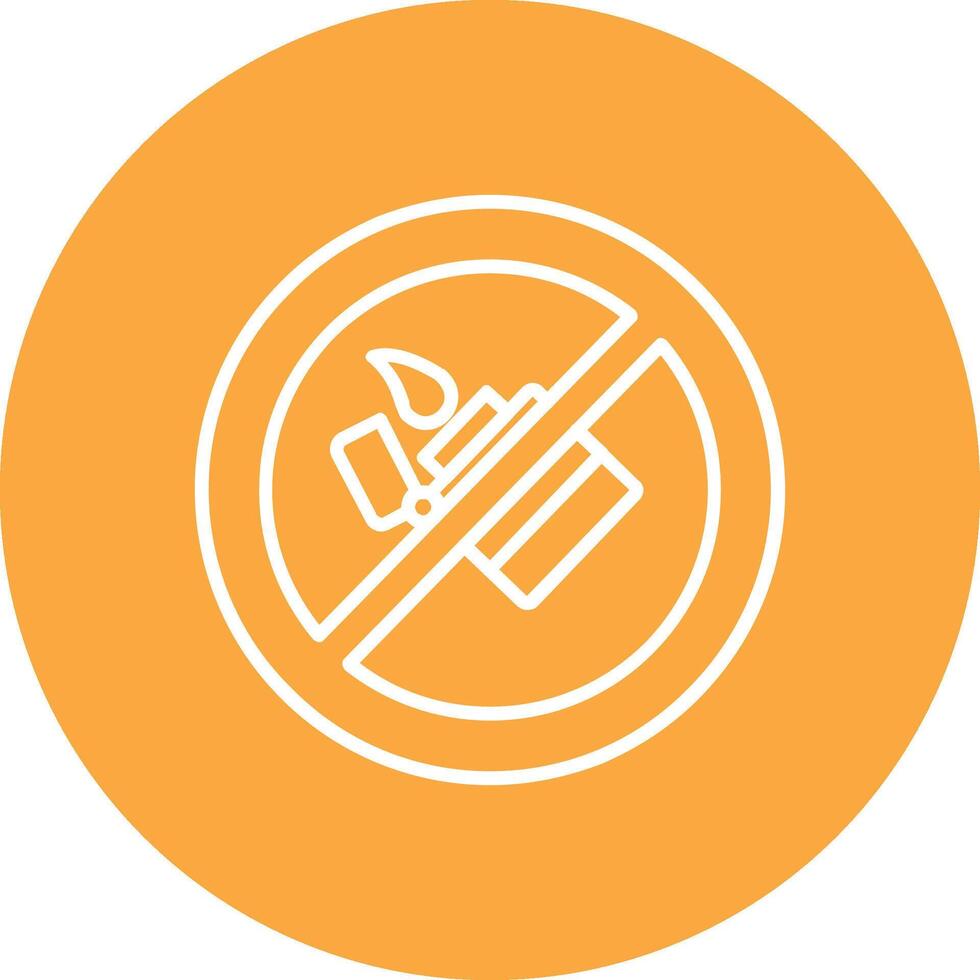 No Lighter Line Multi Circle Icon vector