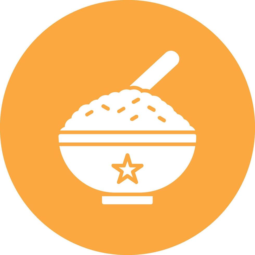 Rice Glyph Multi Circle Icon vector