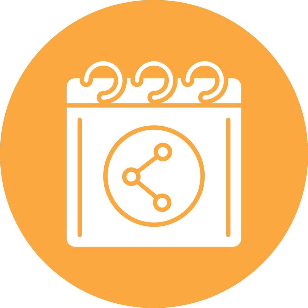 Shared Calender Glyph Multi Circle Icon vector