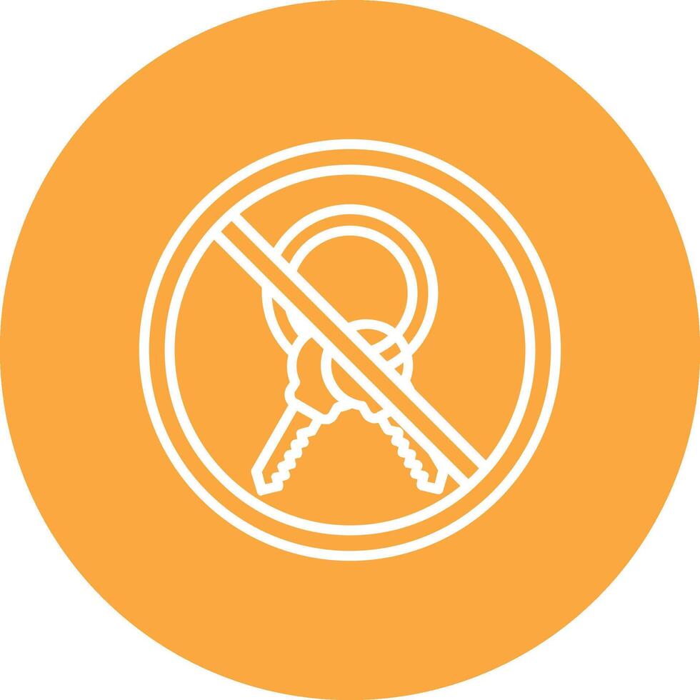 Prohibited Sign Line Multi Circle Icon vector