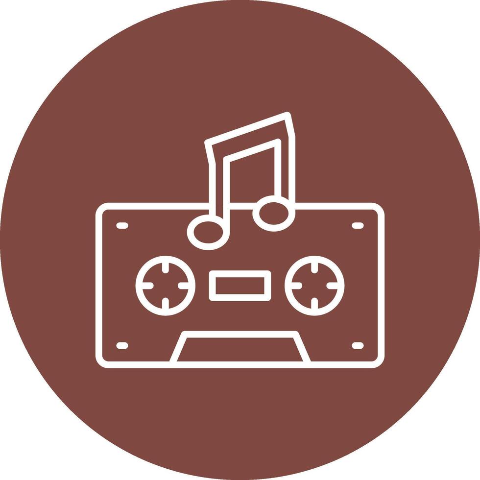 Cassette Line Multi Circle Icon vector