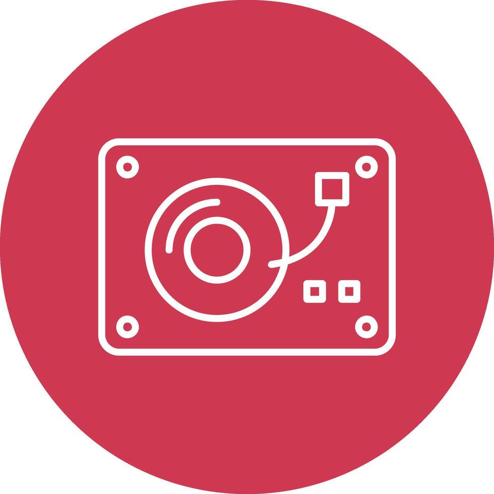 Turntable Line Multi Circle Icon vector