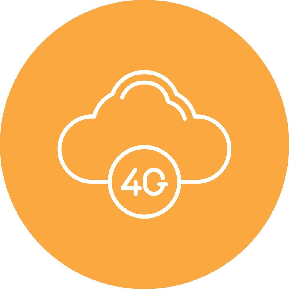 Cloud Line Multi Circle Icon vector