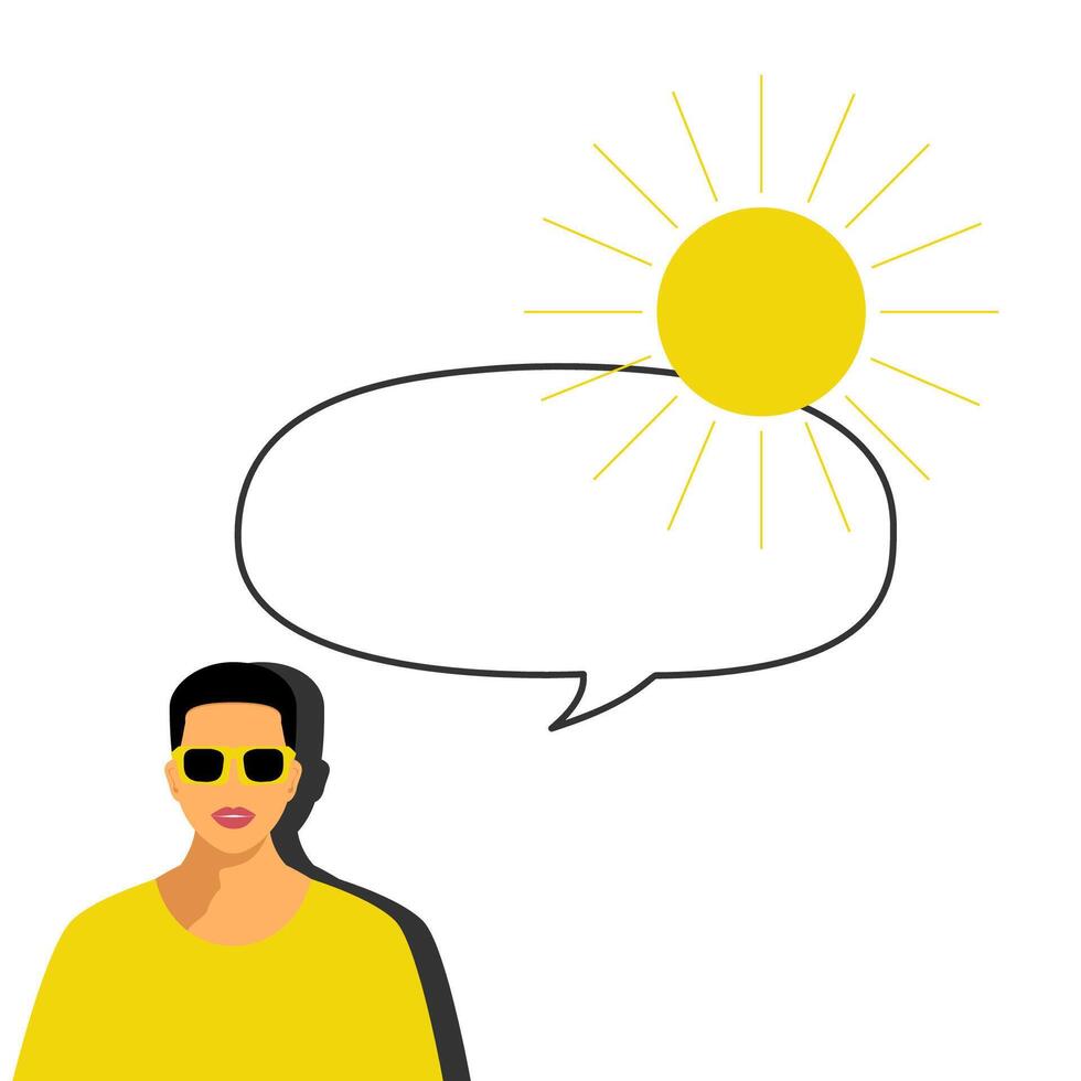 Man in sunglasses. vector