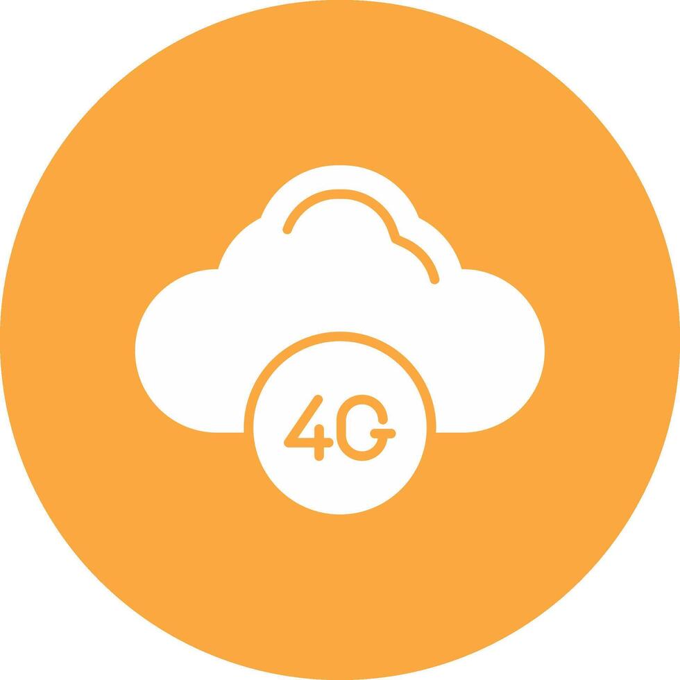 Cloud Glyph Multi Circle Icon vector