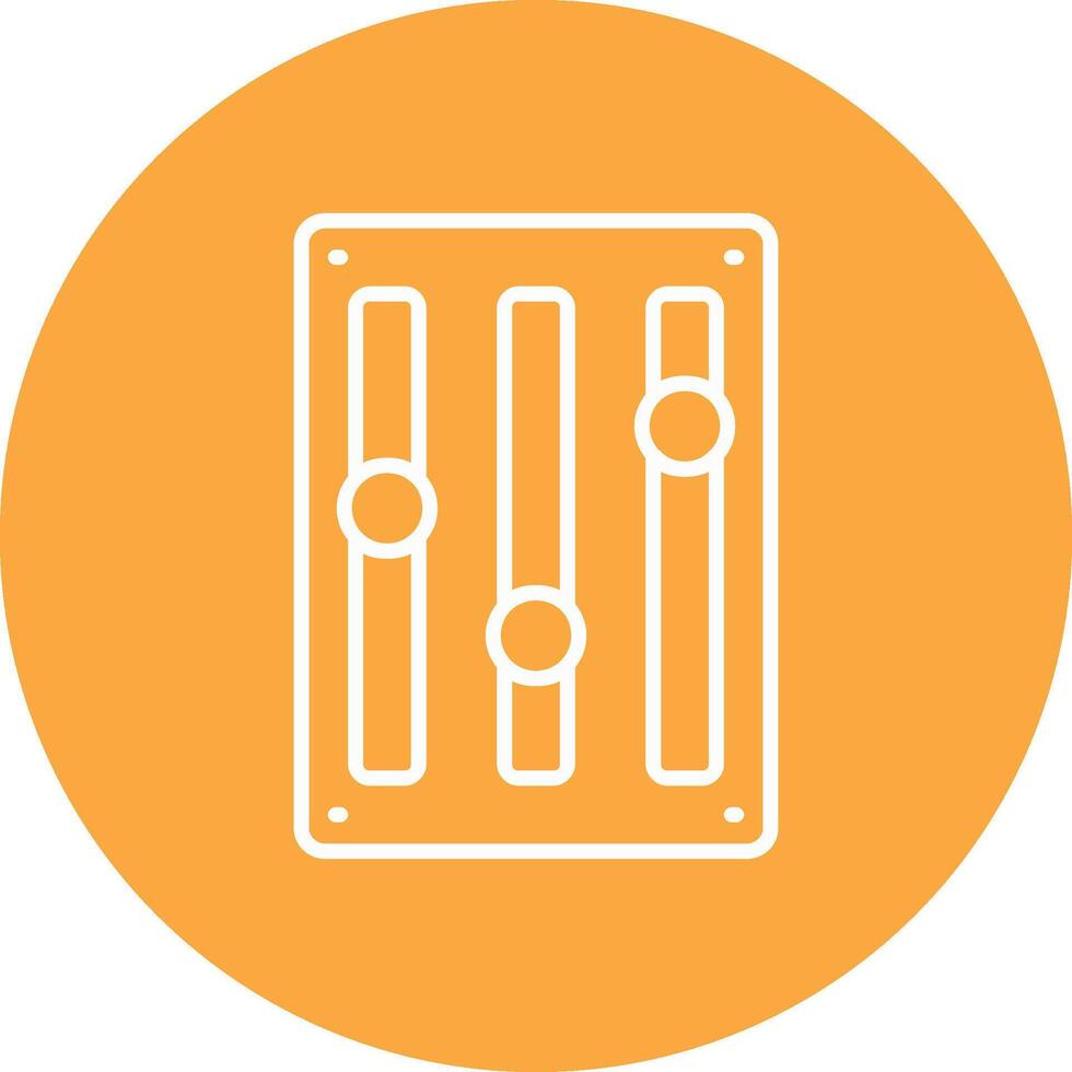 Music Adjust Line Multi Circle Icon vector