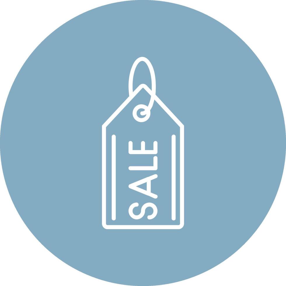 Sale Tag Line Multi Circle Icon vector