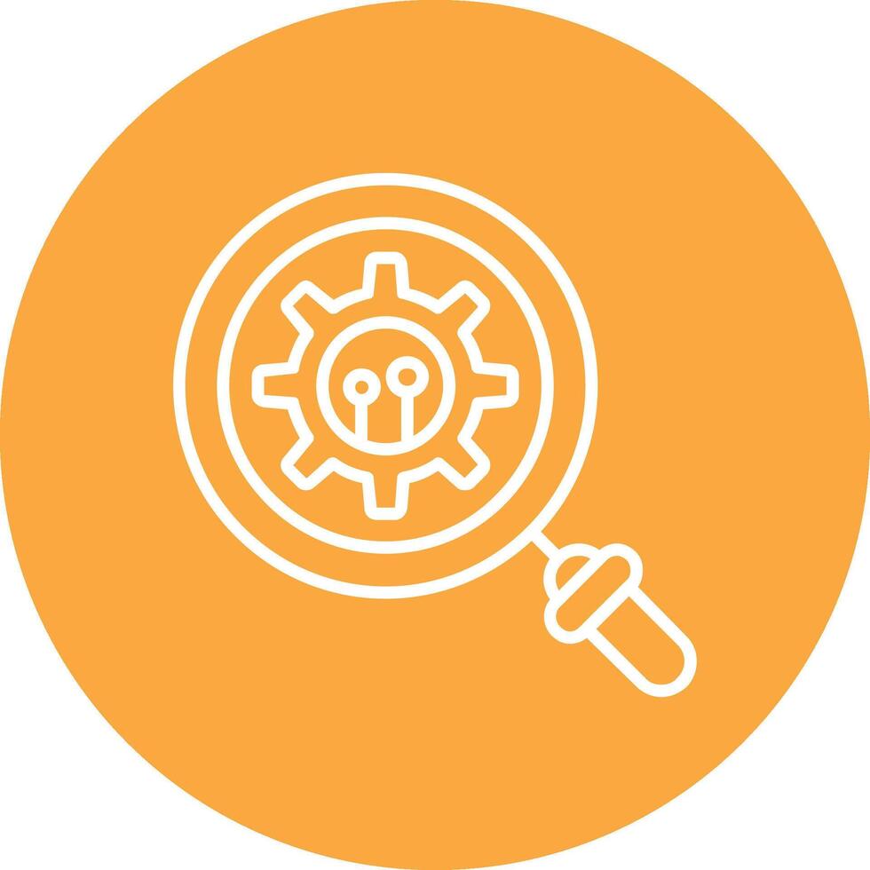 Gears Line Multi Circle Icon vector