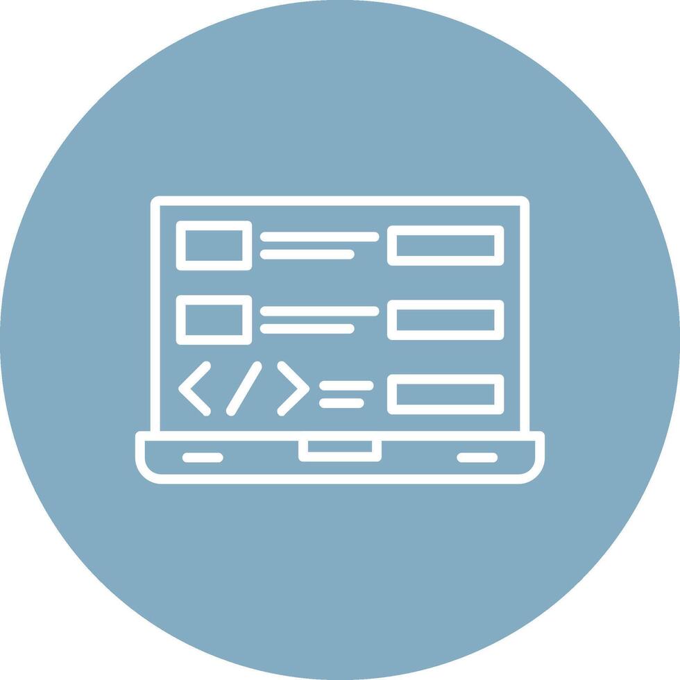 Coding Line Multi Circle Icon vector
