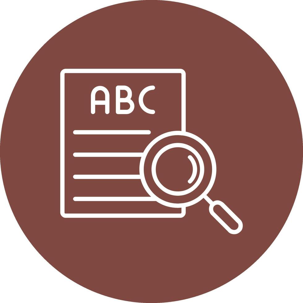 Spell Check Line Multi Circle Icon vector
