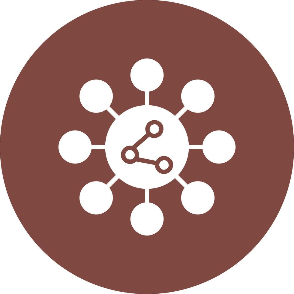 Share Glyph Multi Circle Icon vector
