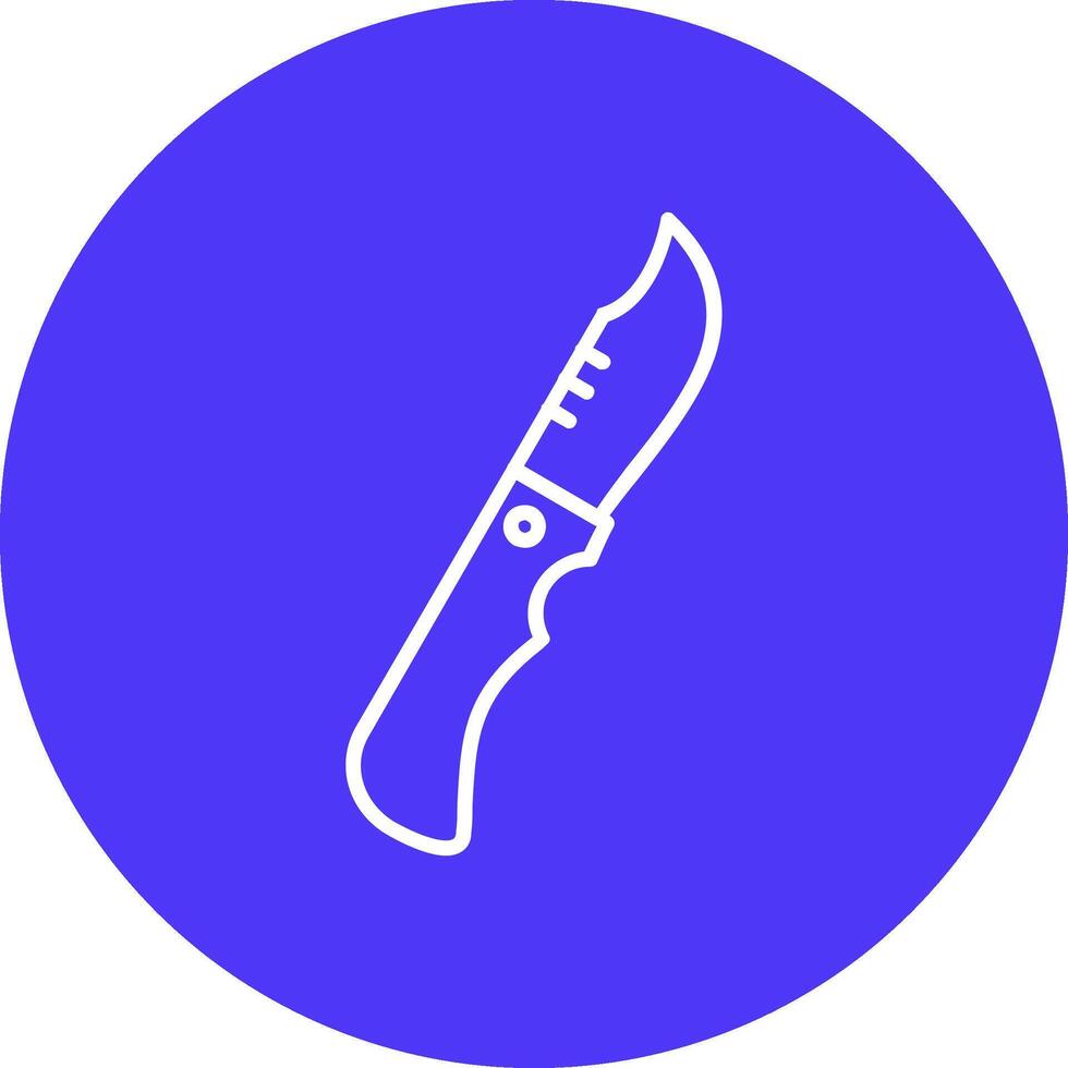 Knife Line Multi Circle Icon vector