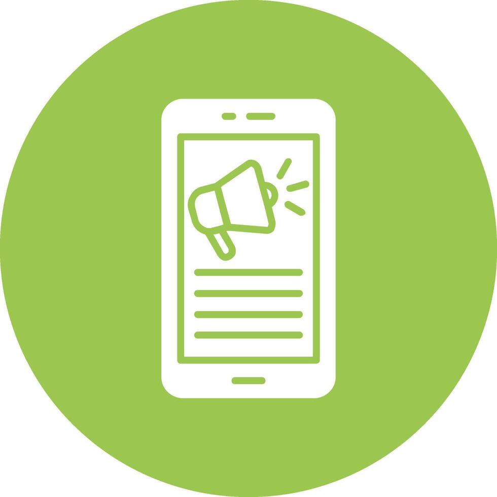 Mobile Phone Glyph Multi Circle Icon vector