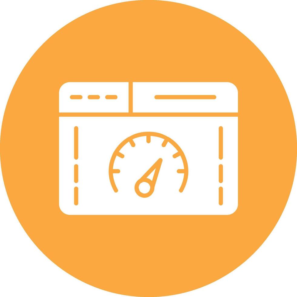 Speed Test Glyph Multi Circle Icon vector