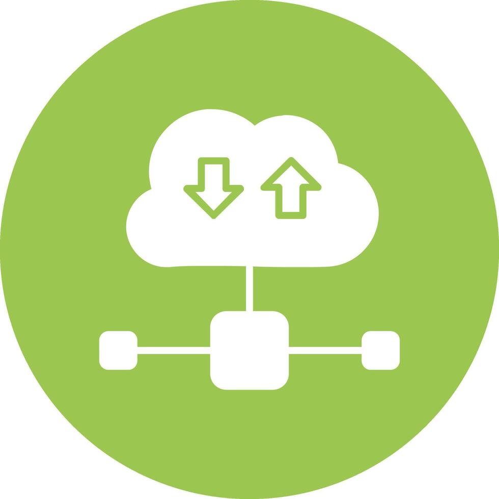 Cloud Glyph Multi Circle Icon vector